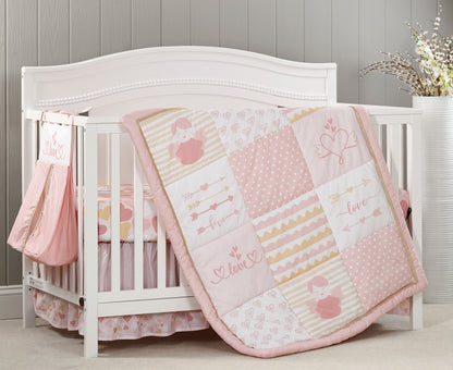 Baby Love 4 pc Baby Crib Nursery Bedding Set