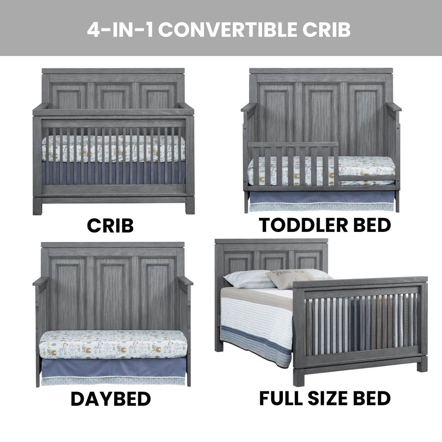 Manchester 4 in 1 Convertible Crib