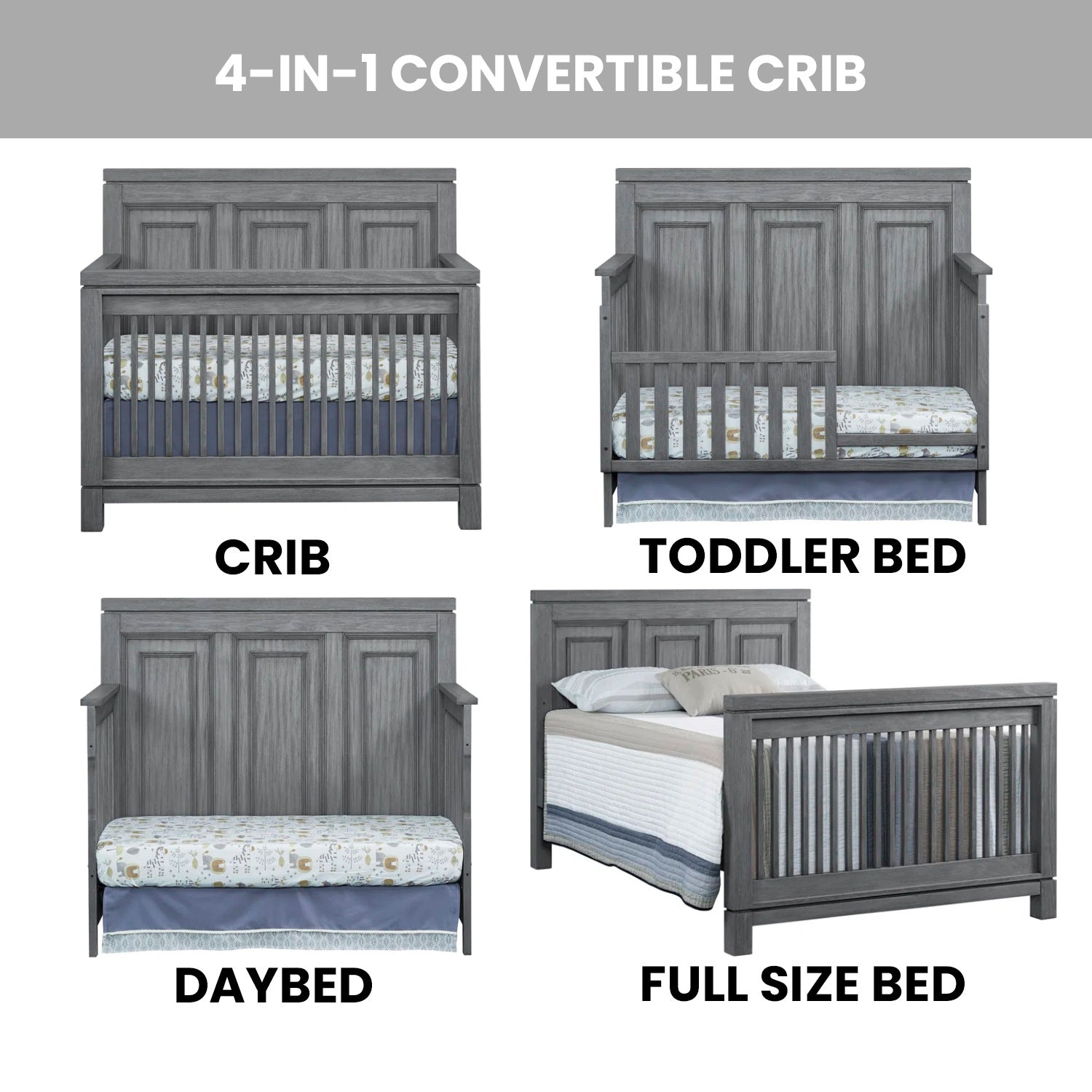 Manchester 4 in 1 Convertible Crib