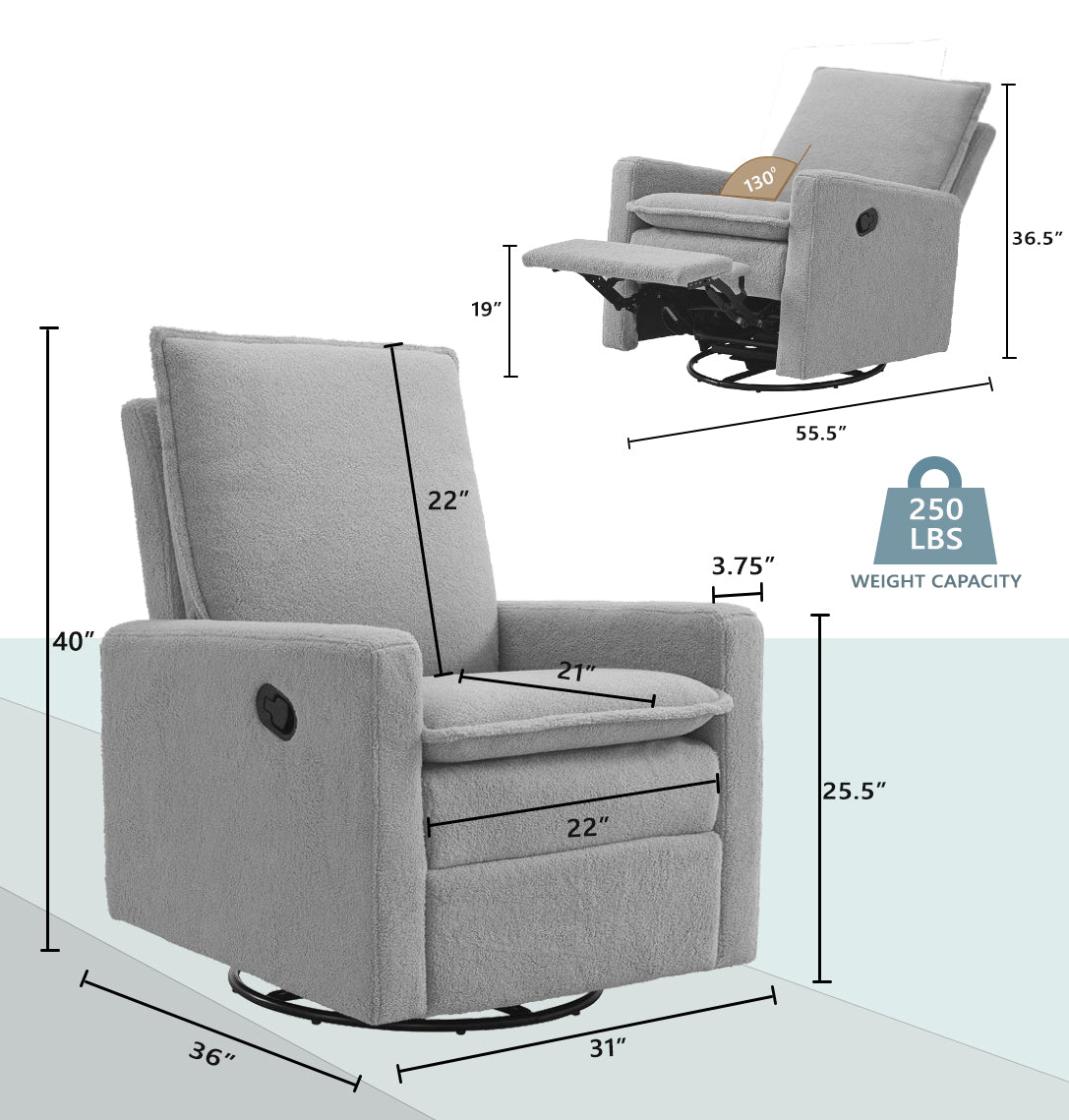 Uptown Swivel Rocker and Recliner