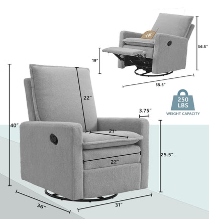 Uptown Swivel Rocker and Recliner