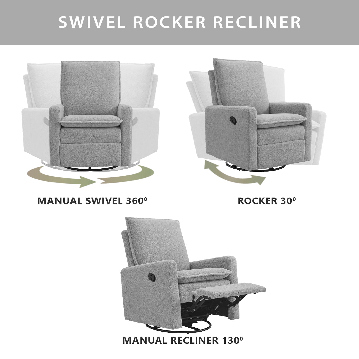 Uptown Swivel Rocker and Recliner