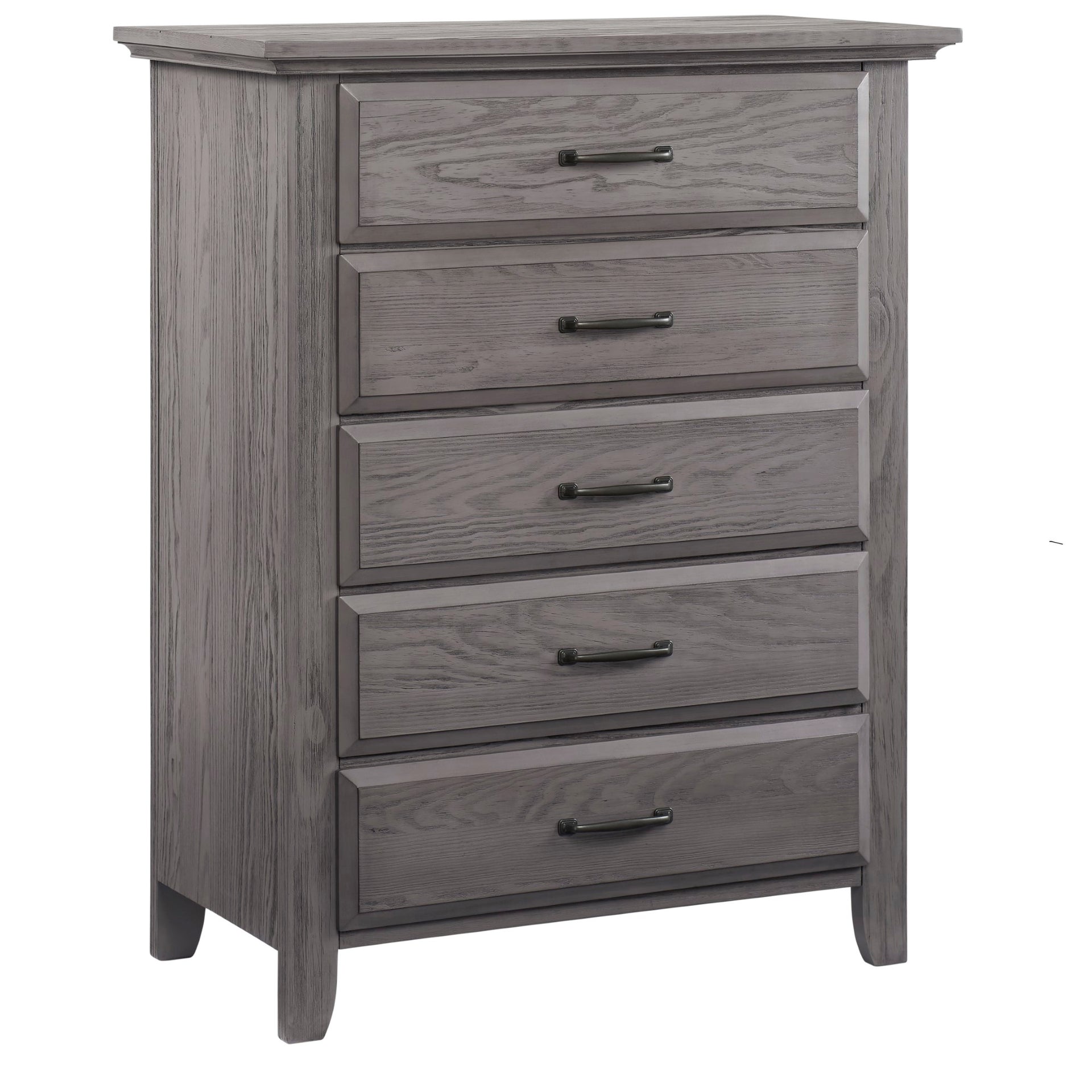 grey 5 drawer dresser Beri Grey 5-Drawer Wood Storage Chest